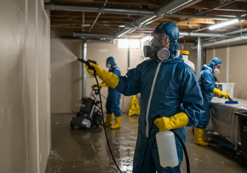 Basement Sanitization and Antimicrobial Treatment process in Onset, MA