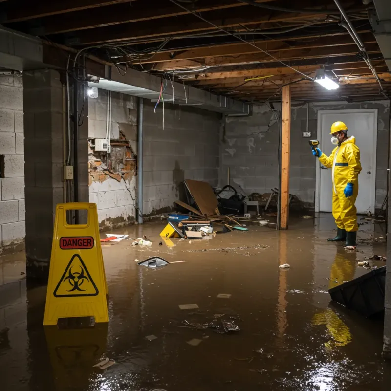 Flooded Basement Electrical Hazard in Onset, MA Property